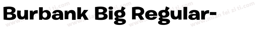 Burbank Big Regular字体转换